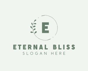 Natural Leaf Wreath logo design