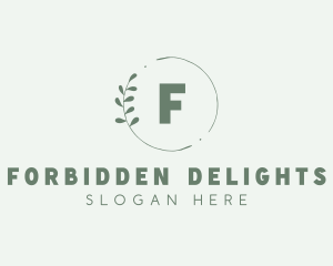 Natural Leaf Wreath logo design