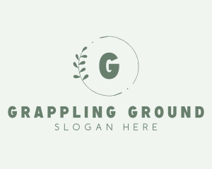 Natural Leaf Wreath logo design