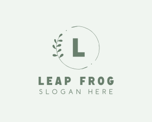 Natural Leaf Wreath logo design