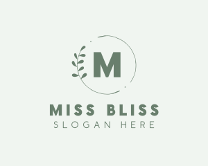 Natural Leaf Wreath logo design