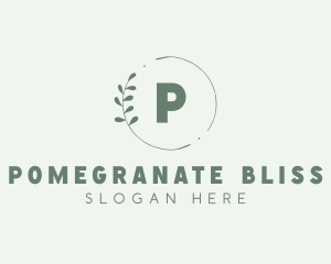 Natural Leaf Wreath logo design