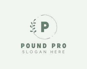 Natural Leaf Wreath logo design