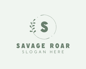 Natural Leaf Wreath logo design