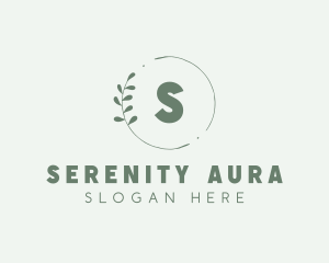 Natural Leaf Wreath logo design