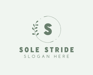 Natural Leaf Wreath logo design