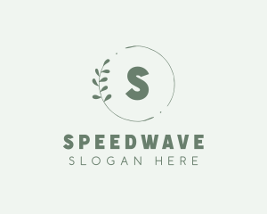 Natural Leaf Wreath logo design