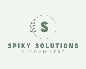 Natural Leaf Wreath logo design