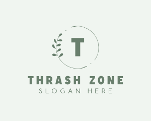 Natural Leaf Wreath logo design