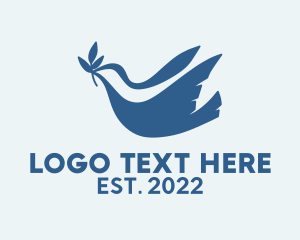 Peace - Christian Religion Dove logo design