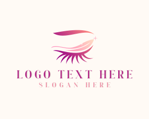Lash Extension - Makeup Artist Eyelashes logo design