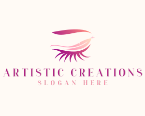 Makeup Artist Eyelashes logo design