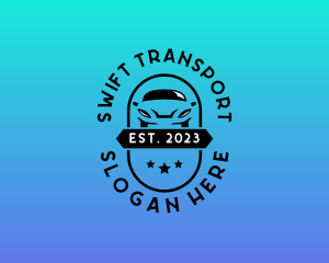 Car Transportation Oval logo design