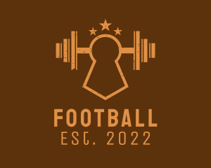 Fit - Barbell Gym Lock logo design