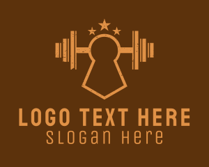 Barbell Gym Lock  Logo