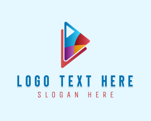 Printing Press - Modern Play Button logo design