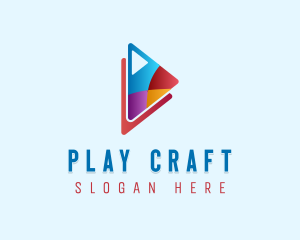 Modern Play Button logo design