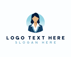 Suit - Professional Business Woman logo design