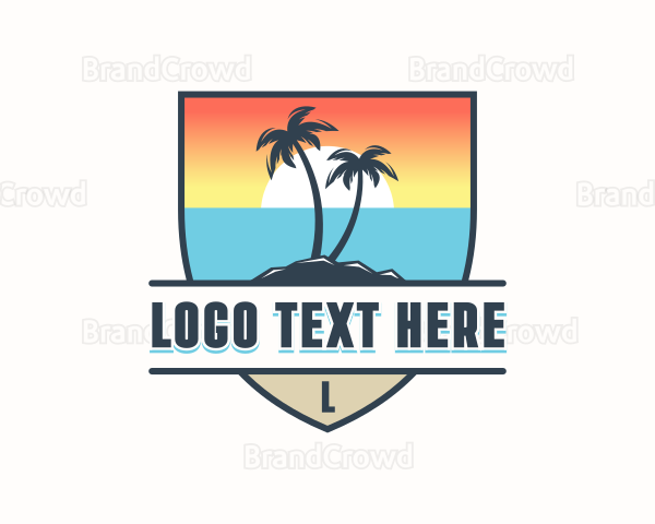 Travel Vacation Beach Logo