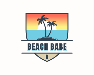 Travel Vacation Beach logo design