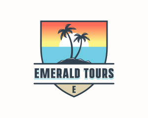 Travel Vacation Beach logo design