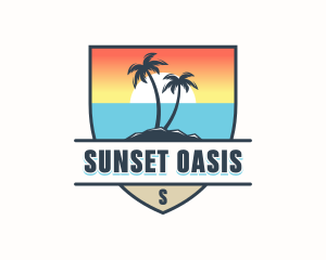 Travel Vacation Beach logo design