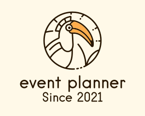Animal - Round Hornbill Badge logo design