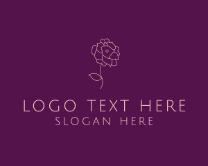 Candle - Elegant Blooming Flower logo design