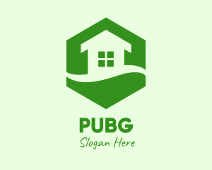 Green Hexagon House Logo