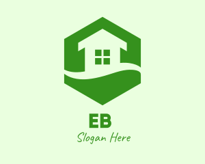 Geometric - Green Hexagon House logo design