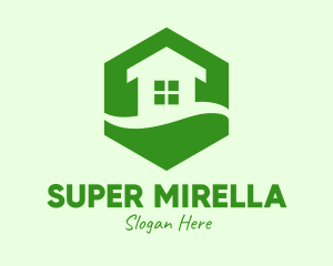 Subdivision - Green Hexagon House logo design