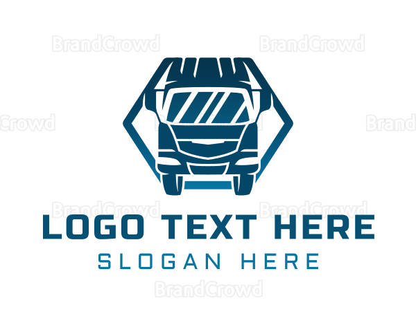 Blue Logistics Vehicle Logo