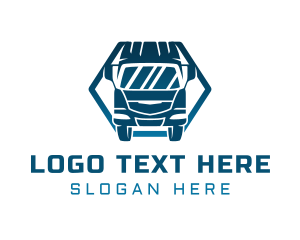 Truck - Blue Logistics Vehicle logo design