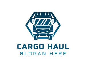 Blue Logistics Vehicle logo design