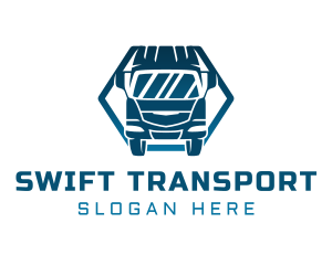 Blue Logistics Vehicle logo design