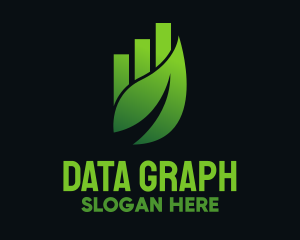 Green Leaf Chart logo design