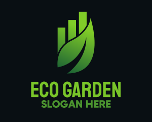 Green Leaf Chart logo design