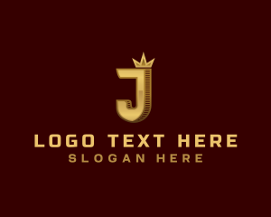 Shield - Premium Crown Letter J logo design