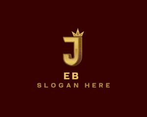 Premium Crown Letter J logo design