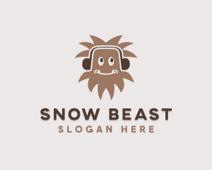 Yeti - Cute Monster Headphones logo design