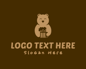 Cute - Bear Beer Mug logo design