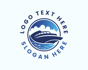 Yacht Ocean Travel Logo