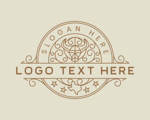 Wild West - Bull Ranch Texas logo design