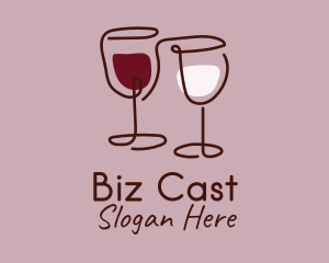 Minimalist Wine Glass  Logo