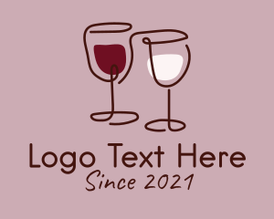 Toast - Minimalist Wine Glass logo design