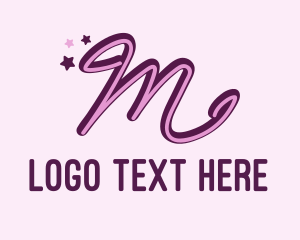 Hollywood - Star Letter M logo design