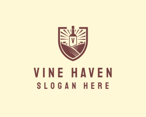 Farm Vineyard Wine logo design