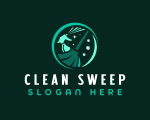 Mop - Mop Cleaning Maintenance logo design