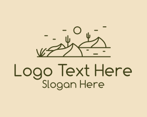 Desert - Desert Outdoor Line Art logo design