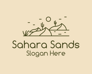 Sahara - Desert Outdoor Line Art logo design